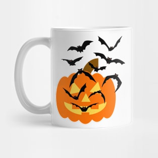 halloween scary evil pumpkin funny pumpkin head Mug